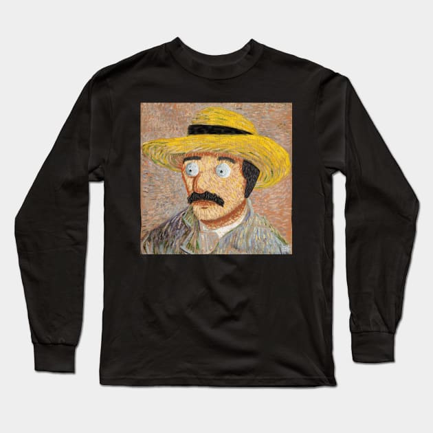 Burgers Painting Van Gogh Bob Long Sleeve T-Shirt by Tommymull Art 